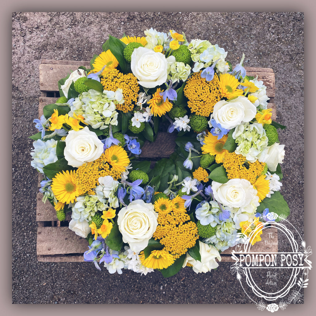 Pompon Posy Wreath
